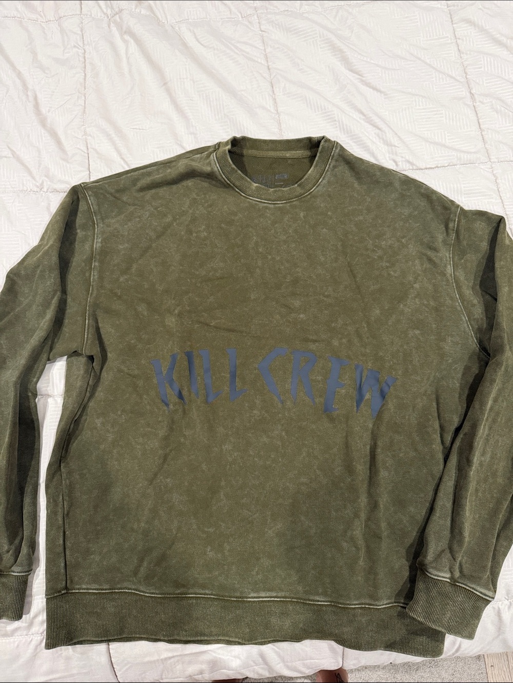 Kill Crew Olive green oversized crewneck